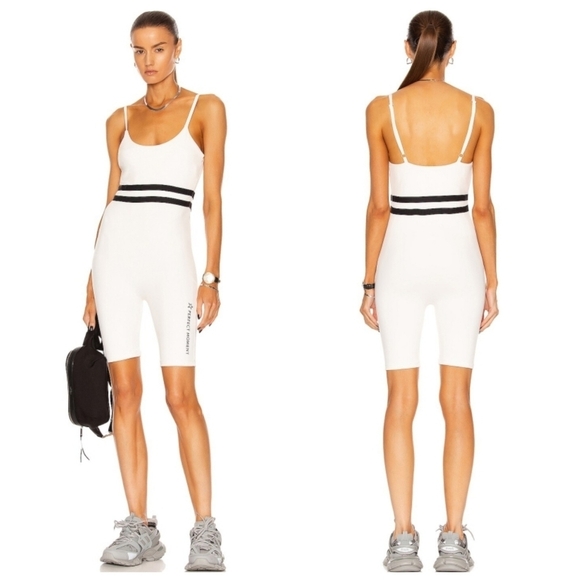 New Perfect Moment Seamless Stripe Snow White Fitness Suit/Skin Suit NWT Medium - Picture 4 of 14